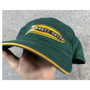 VINTAGE 90s NFL Green Bay Packers Brett Favre Hat Cap Snapback Green Game Day